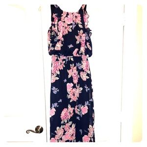 Floral Chiffon Maxi Dress